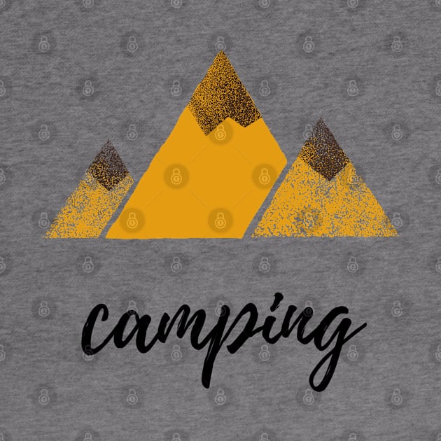 Camping lovers retro mountains adventures outdoors by BlueRoseHeart